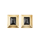 KATJA MIA ONYX SQUARE EARRINGS best gold plated tarnish and water resistant piece by Irish Jewellery brand - Lynott Jewellery