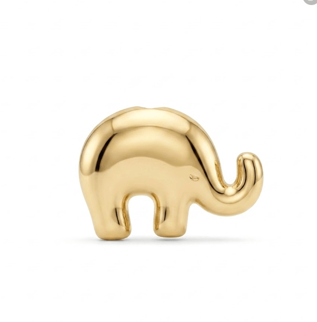 ELEPHANT CHARM best gold plated tarnish and water resistant piece by Irish Jewellery brand - Lynott Jewellery