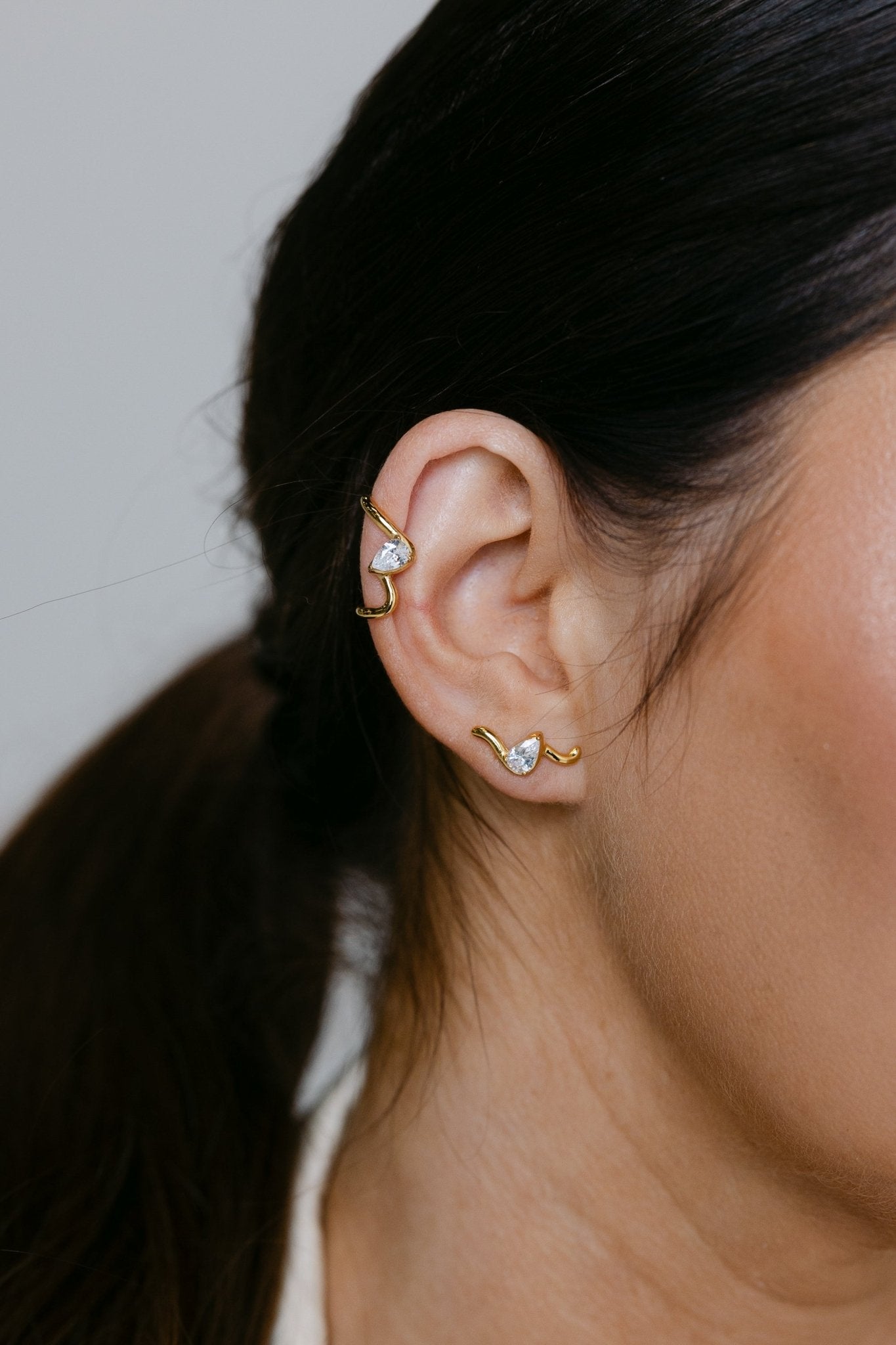 RACHEL GORRY - PAULA STUDS EARRINGS best gold plated tarnish and water resistant piece by Irish Jewellery brand - Lynott Jewellery