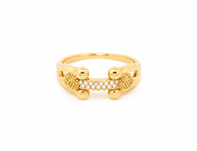 KATJIA MIA LUSTRE RING best gold plated tarnish and water resistant piece by Irish Jewellery brand - Lynott Jewellery