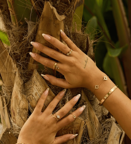 Soft Luxe Ring Set best gold plated tarnish and water resistant piece by Irish Jewellery brand - Lynott Jewellery