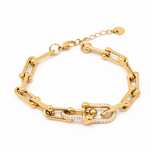 KATJA MIA LUSTRE CHUNKY BRACELET best gold plated tarnish and water resistant piece by Irish Jewellery brand - Lynott Jewellery