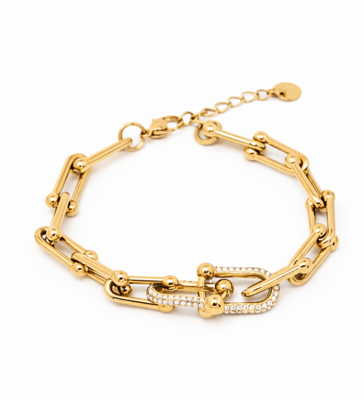 KATJA MIA LUSTRE CHUNKY BRACELET best gold plated tarnish and water resistant piece by Irish Jewellery brand - Lynott Jewellery