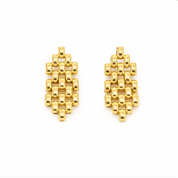 KATJA MIA JASMINE EARRINGS best gold plated tarnish and water resistant piece by Irish Jewellery brand - Lynott Jewellery