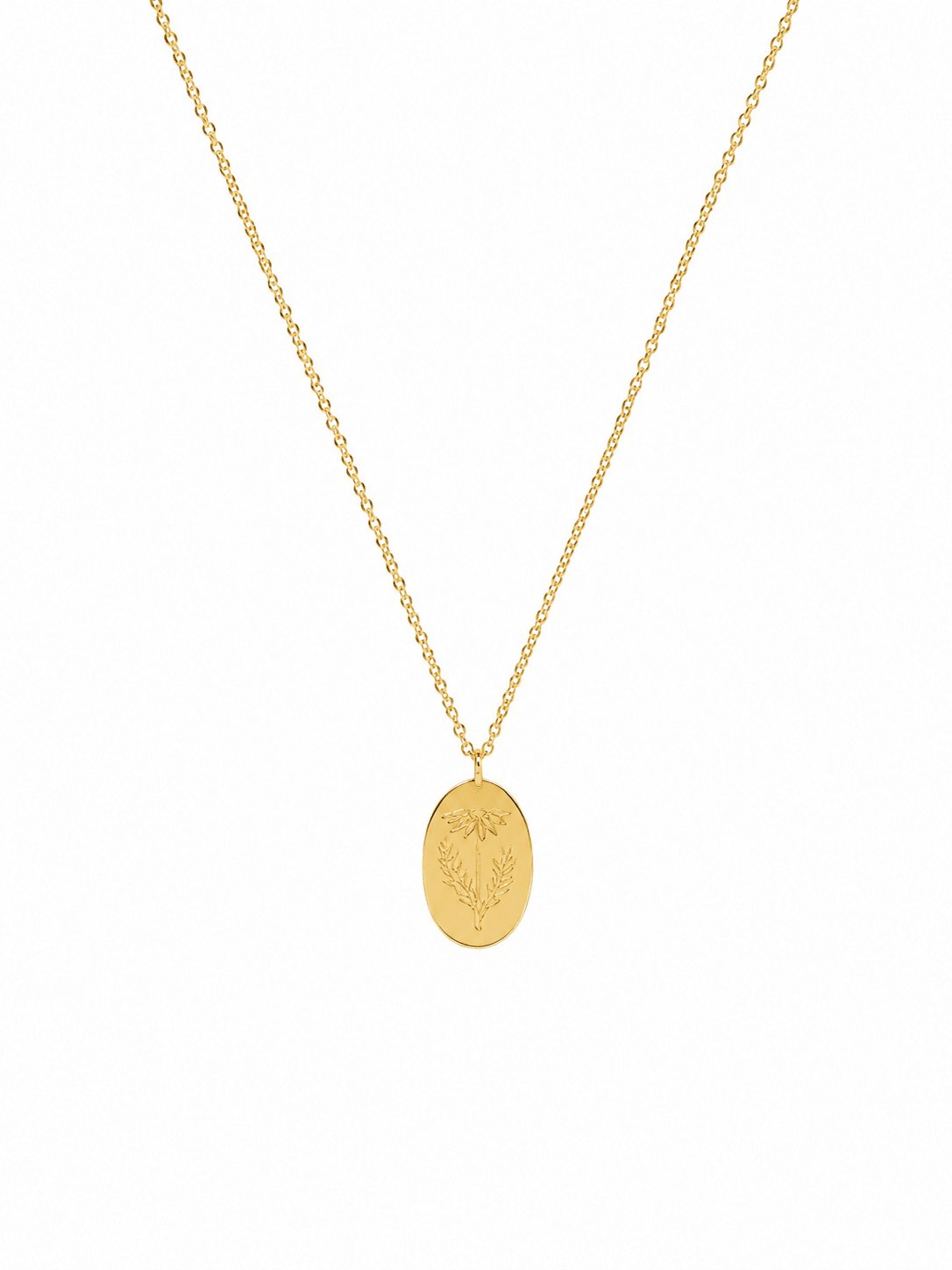 APRIL DAISY NECKLACE best gold plated tarnish and water resistant piece by Irish Jewellery brand - Lynott Jewellery
